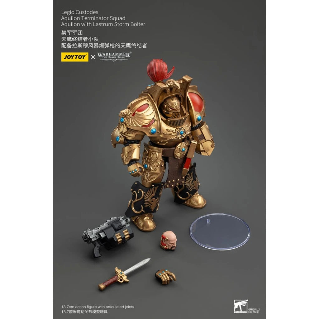 Warhammer The Horus Heresy Action Figure 1/18 Legio Custodes Aquilon Terminator Squad Aquilon with Lastrum Storm Bolter 14 cm