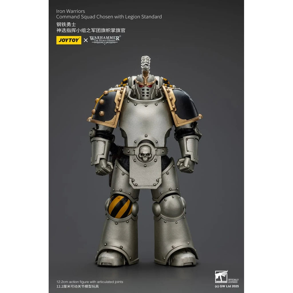 Warhammer The Horus Heresy Action Figure 1/18 lron Warriors Command Squad Chosen with Legion Standard 12 cm