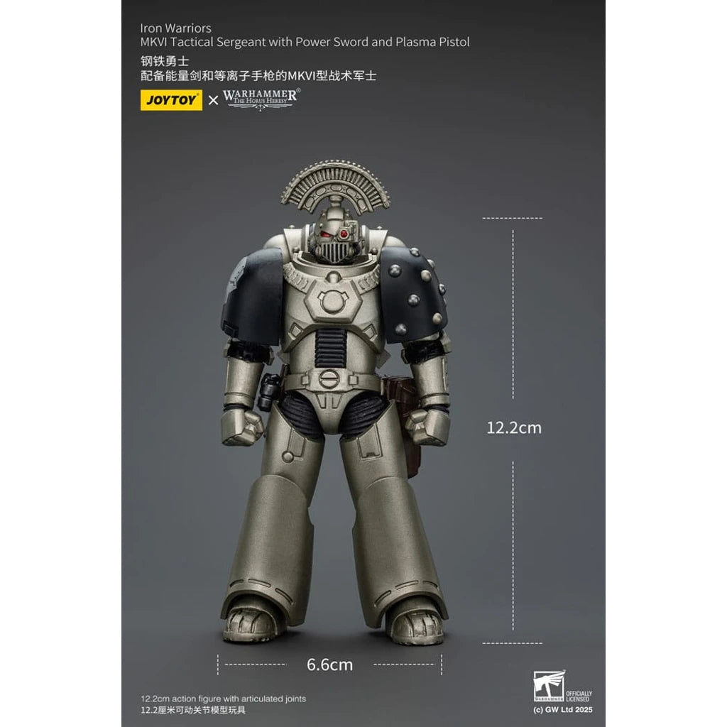 Warhammer The Horus Heresy Action Figure 1/18 lron Warriors MKVI Tactical Sergeant with Power Sword and Plasma Pistol 12 cm