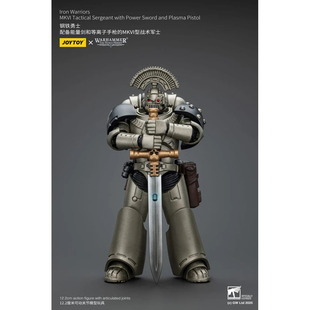 Warhammer The Horus Heresy Action Figure 1/18 lron Warriors MKVI Tactical Sergeant with Power Sword and Plasma Pistol 12 cm
