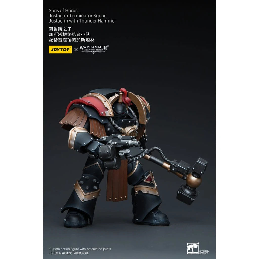 Warhammer The Horus Heresy Action Figure 1/18 Sons of Horus Justaerin Terminator Squad Justaerin with Thunder Hammer 12 cm