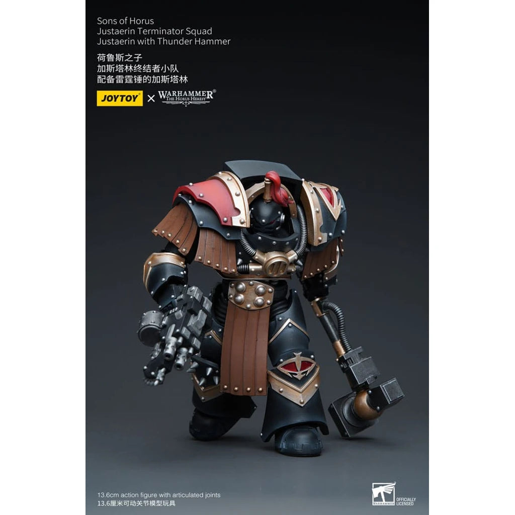 Warhammer The Horus Heresy Action Figure 1/18 Sons of Horus Justaerin Terminator Squad Justaerin with Thunder Hammer 12 cm