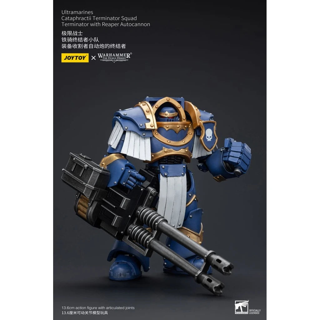 Warhammer The Horus Heresy Action Figure 1/18 Uitramarines Cataphractii Terminator Squad Terminator with Reaper Autocannon 14 cm