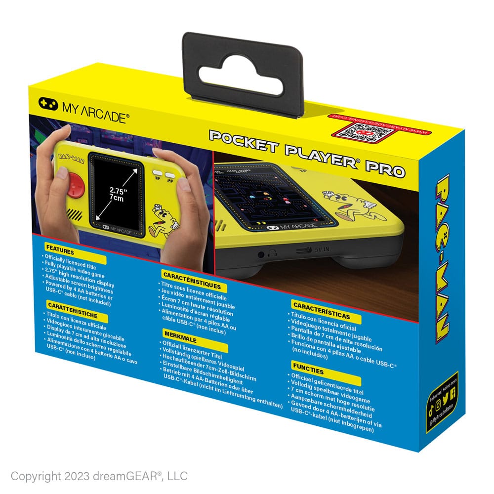 Pac-Man Portable Gaming System Pocket Player Pro 