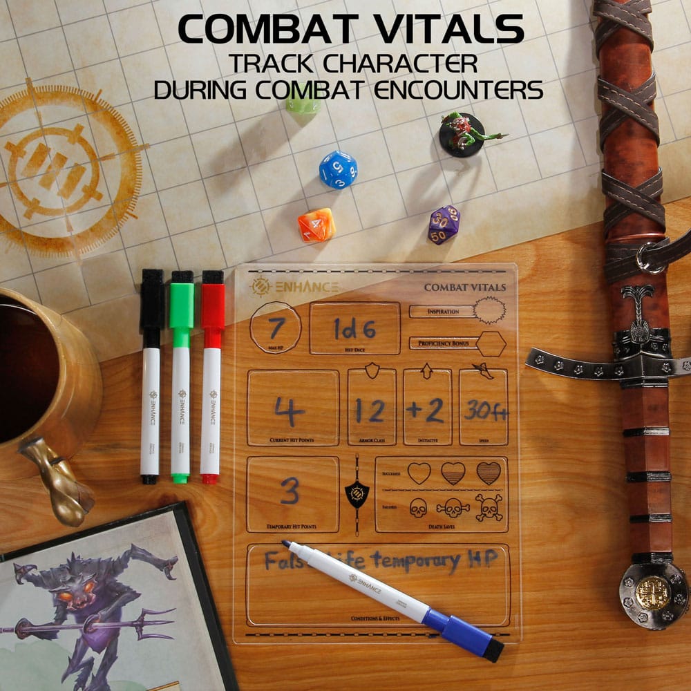 Enhance RPG Series Acrylic Character Sheet Set *English Version*