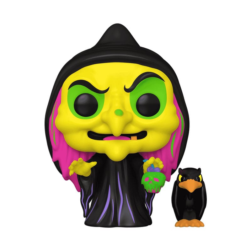 Snow White POP & Buddy! Animation Vinyl Figure Disguised Evil Queen with Raven (Black Light) Exclusive 9 cm 