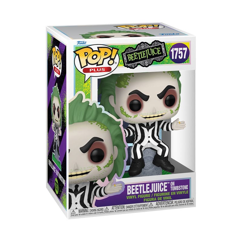 Beetlejuice POP! Plus Movies Vinyl Figure Beetlejuice w/tombstone 9 cm 