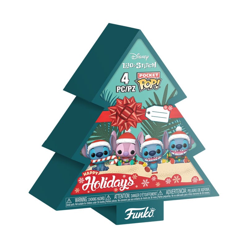 Lilo&Stitch Holiday 2025 Pocket POP! Vinyl Figure 4-Pack Tree Holiday Box 4 cm