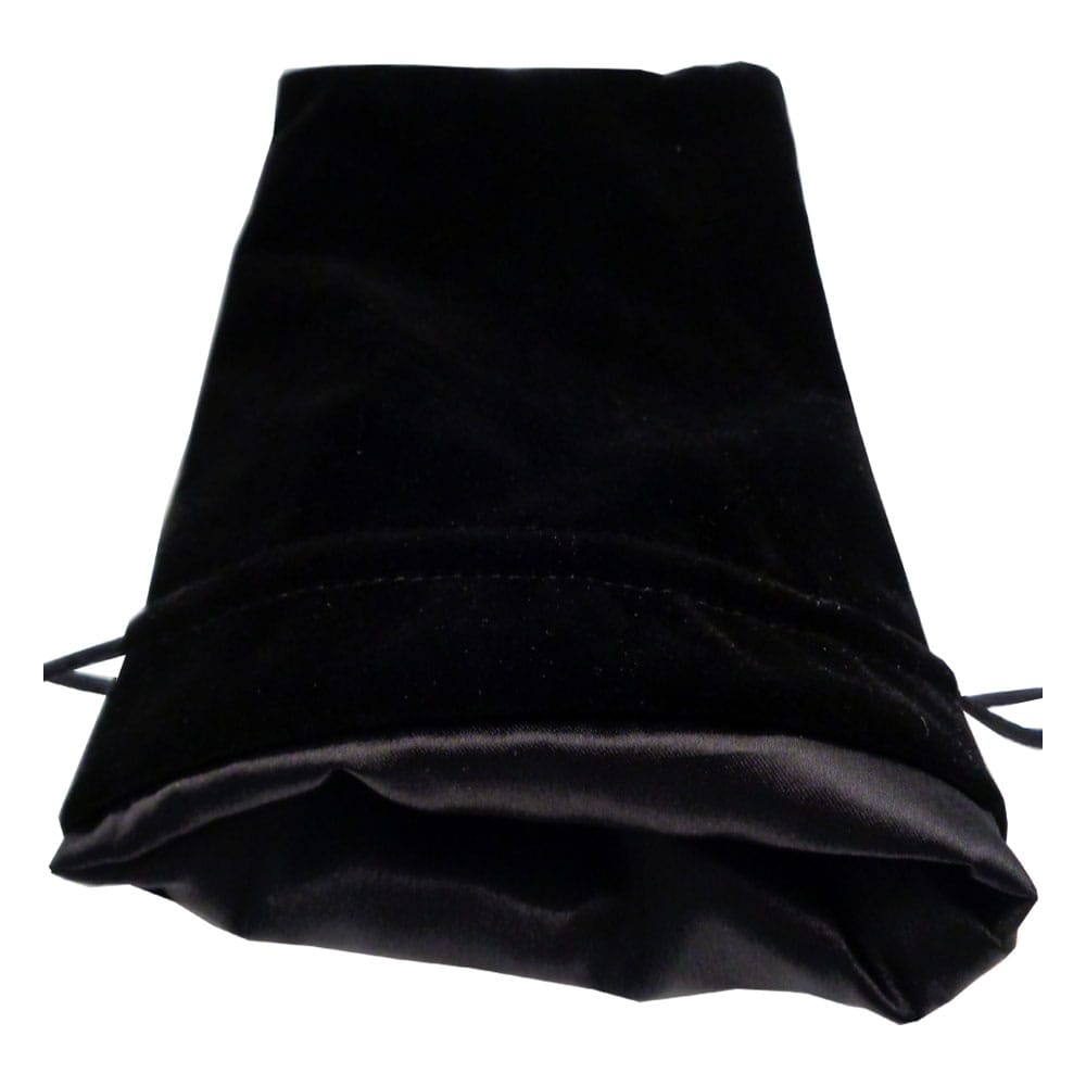 FanRoll Dice Bag Velvet Black with Black Satin Large 