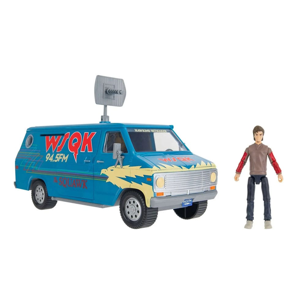 Stranger Things World Of Figure & Vehicle Vehicle with ActionFigure The Squawk van Playset with Steve  