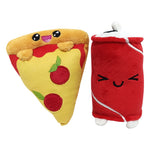 Yummis Together Plush Figures 2 Pack Pizza & Cola in Take Away Bag 21 cm       