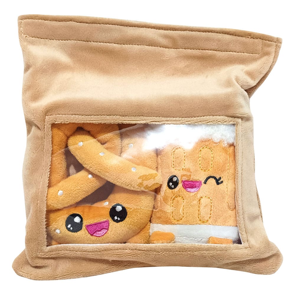 Yummis Together Plush Figures 2 Pack Pretzel & Beer in Take Away Bag 21 cm       