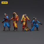 Zombie Dark Source Action Figures 4-Pack Biochemical Lab Team 8 cm