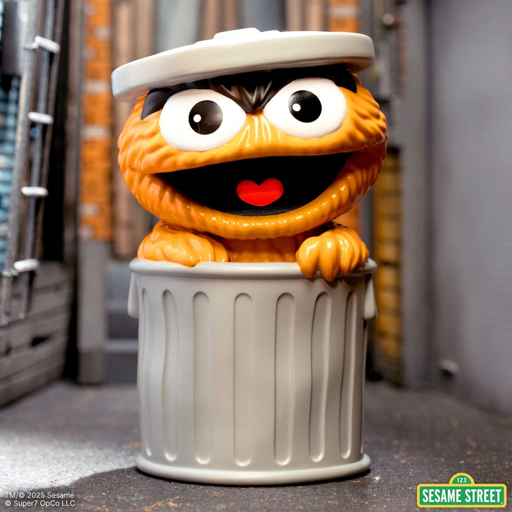 Sesame Street FUN! FUN! Vinyl Action Figure Oscar the Grouch (Orange) 13 cm    
