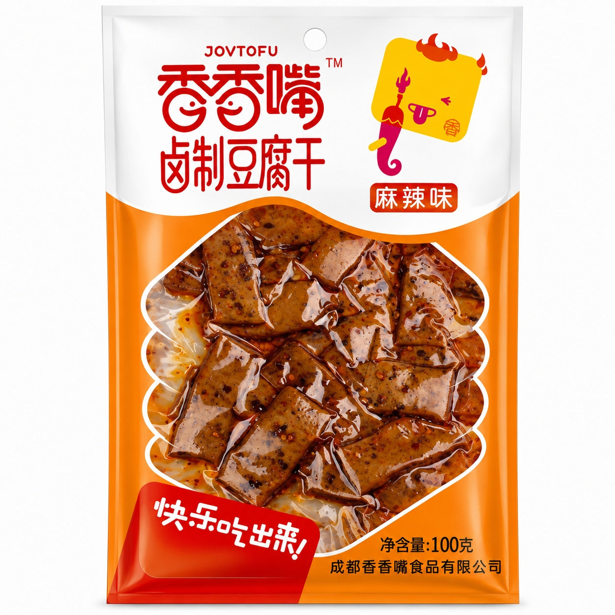 [EAN:6923696800478] XIANG XIANG ZUI Beancurd Snack - Mala Flavour 100g