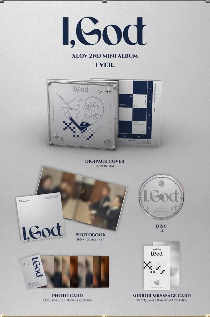 [EAN:8809888411944][IMG:1] XLOV - I,God | 2nd Mini Album | I Ver. / G Ver. / O Ver. / D Ver. | 2026 CD - Random Ver.