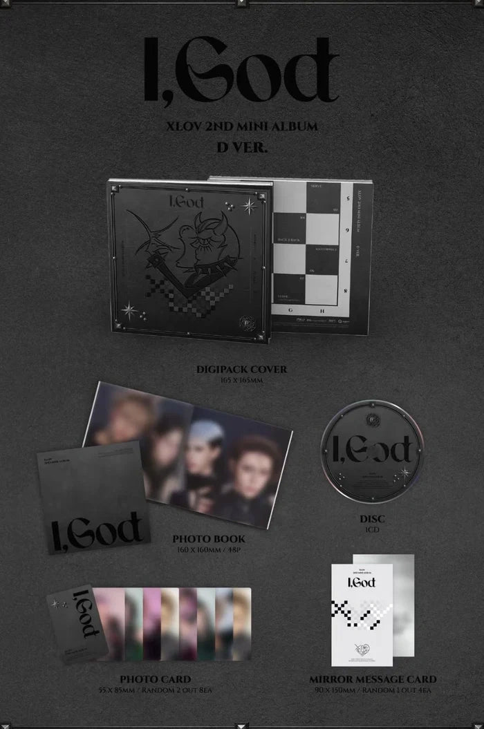 [EAN:8809888411944][IMG:5] XLOV - I,God | 2nd Mini Album | I Ver. / G Ver. / O Ver. / D Ver. | 2026 CD - Random Ver.