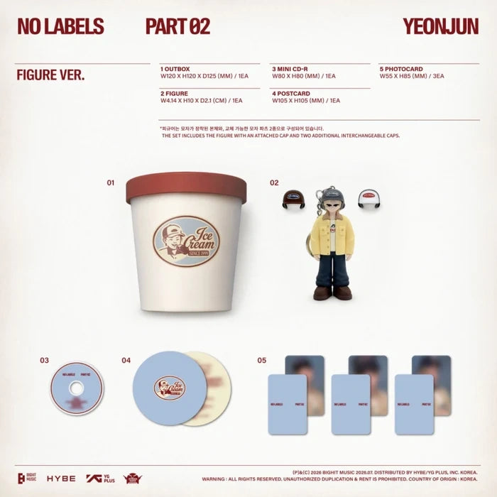 [EAN:8800374615518][IMG:1] YEONJUN (TXT) - NO LABELS: PART 02 l 2nd Mini Album l FIGURE VER. l 2026 MiniCD