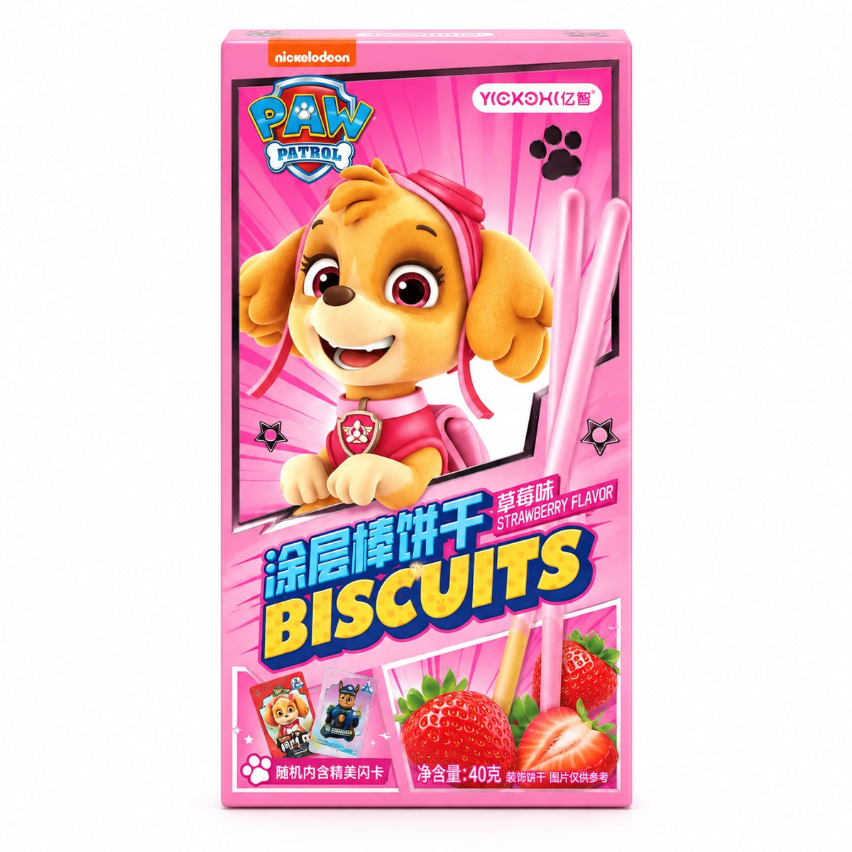 [EAN:6924546001465][IMG:1] YIZHI PAW PATROL Biscuit with Strawberry Flavour 40 g
